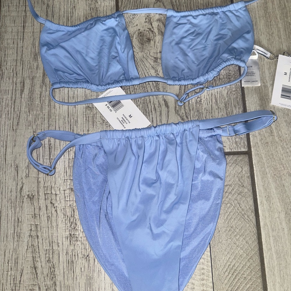 WeWoreWhat Light Blue Bikini Set New